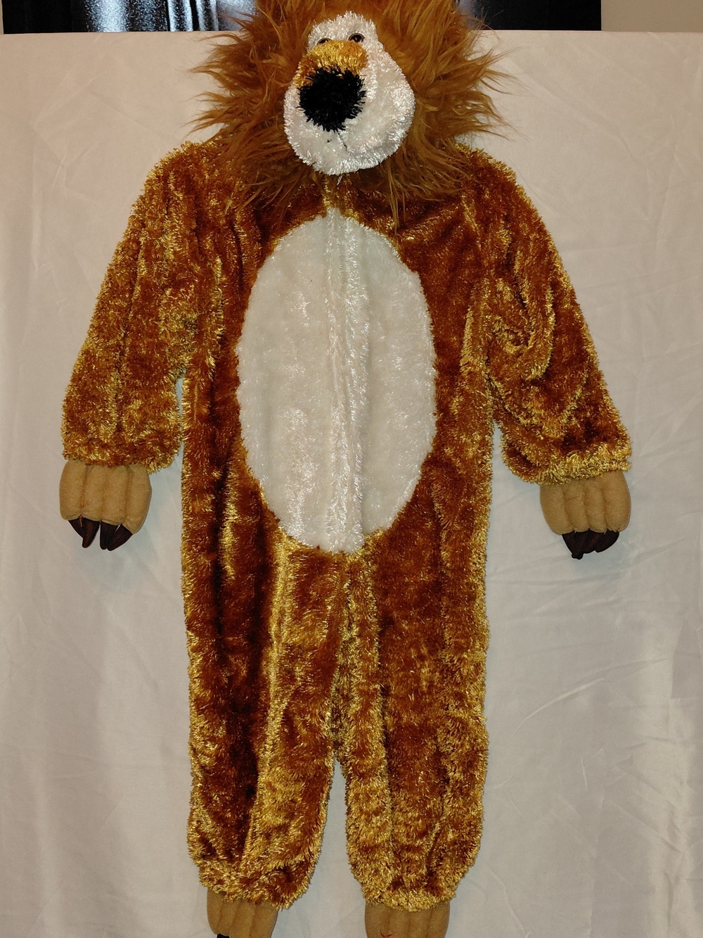 Unbranded Kids Brown Lion Costume with White Belly and Mane #11005
